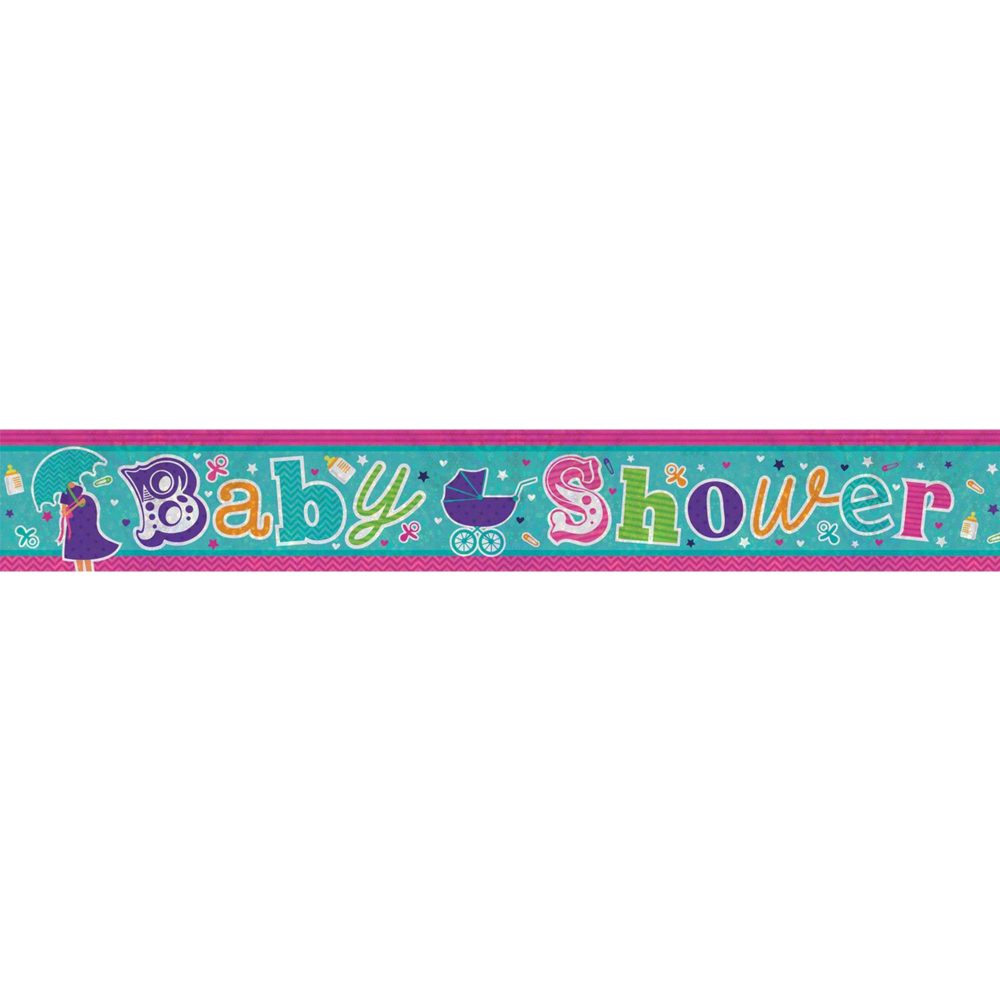Banner Holographic Baby Shower - party supplies australia