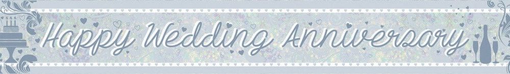 Banner Holographic Happy Anniversary - party supplies australia