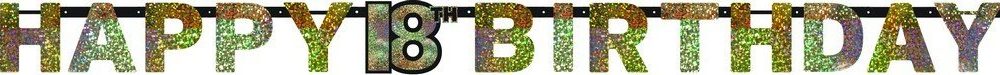 Sparkling Celebration 18 Prismatic Letter Banner - party supplies australia
