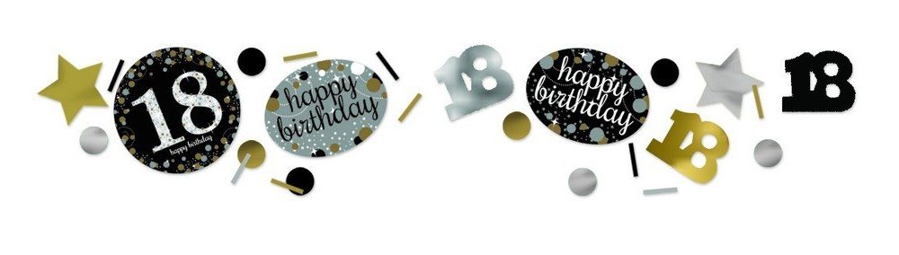 Sparkling Celebration 18 Confetti 34g - party supplies australia