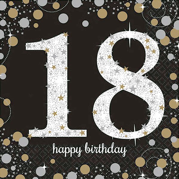 Sparkling Celebration 18 Lunch Napkins - party supplies australia