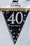Sparkling Celebration 40 Prismatic Pennant Banner - Plastic - party supplies australia