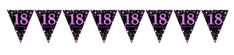 Pink Celebration 18 Banner - party supplies australia