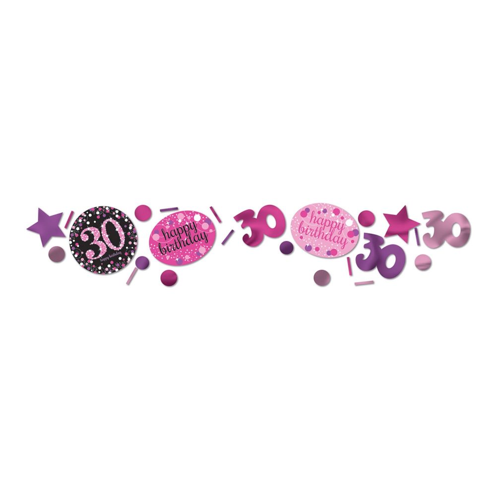 Pink Celebration 30 Confetti 34g - party supplies australia