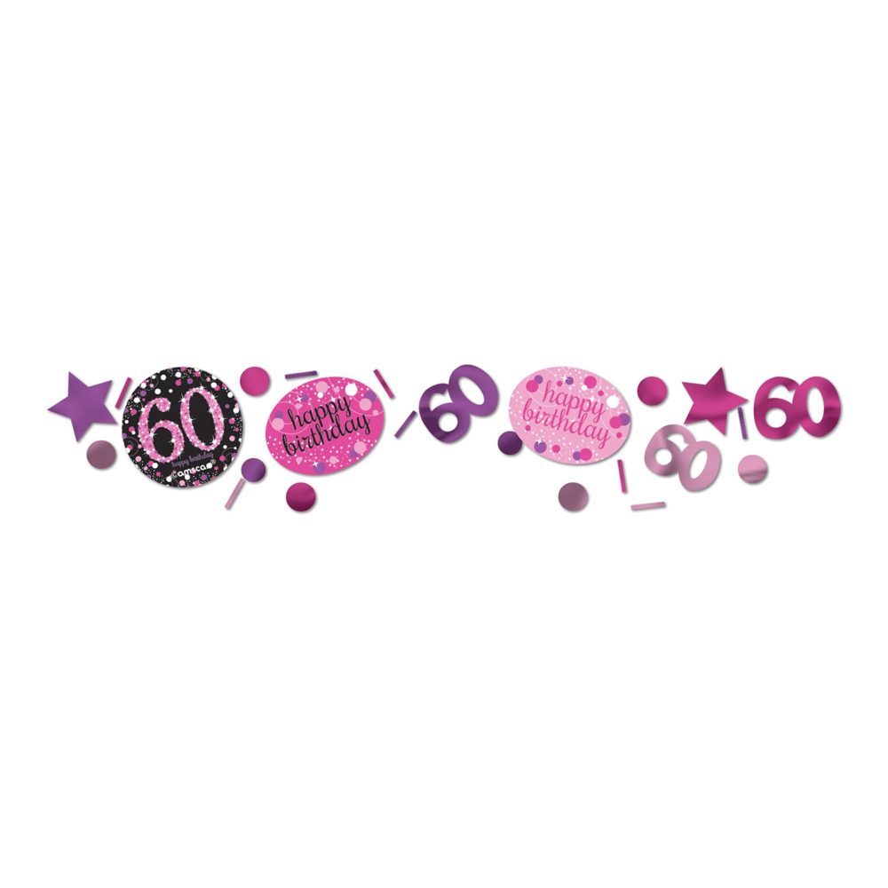 Pink Celebration 60 Confetti 34g - party supplies australia