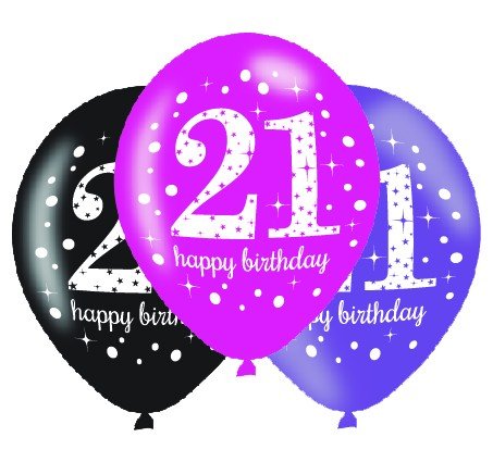 Pink Celebration 21 30cm Latex Balloon - party supplies australia