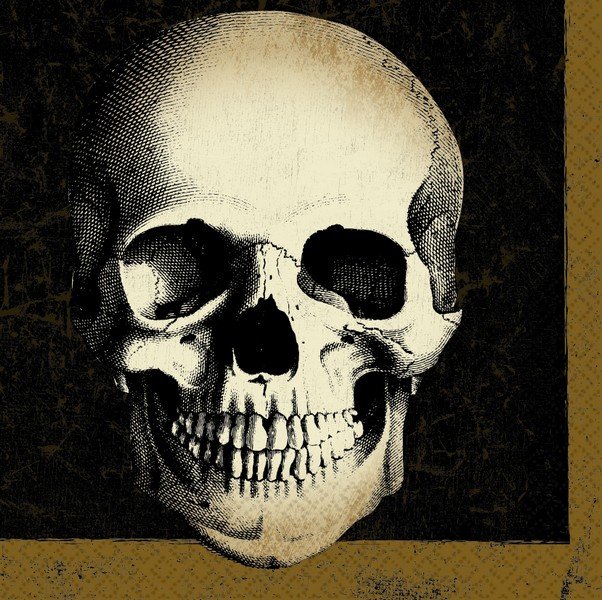 BONEYARD 33cm Lunch Napkin - party supplies australia
