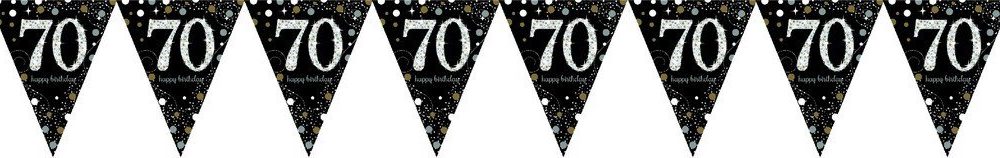 Sparkling Celebration 70 Prismatic Pennant Banner - Plastic - party supplies australia