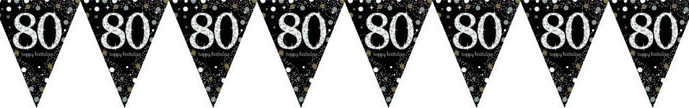 Sparkling Celebration 80 Prismatic Pennant Banner - Plastic - party supplies australia