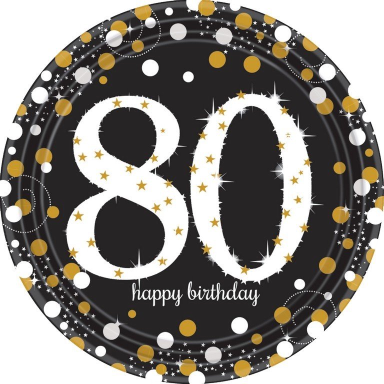 Sparkling Celebration 80 23cm Prismatic Plates - party supplies australia