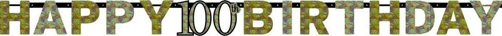 Sparkling Celebration 100 Prismatic Letter Banner - party supplies australia