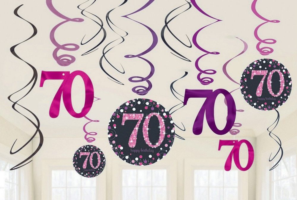 Pink Celebration 70 Swirl Value Pack - party supplies australia