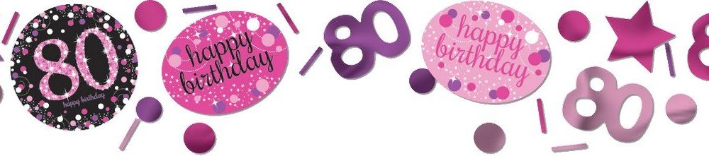 Pink Celebration 80 Confetti 34g - party supplies australia