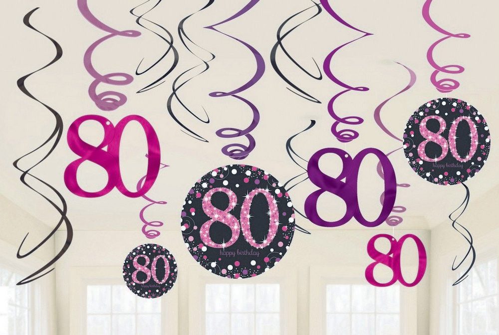 Pink Celebration 80 Swirl Value Pack - party supplies australia