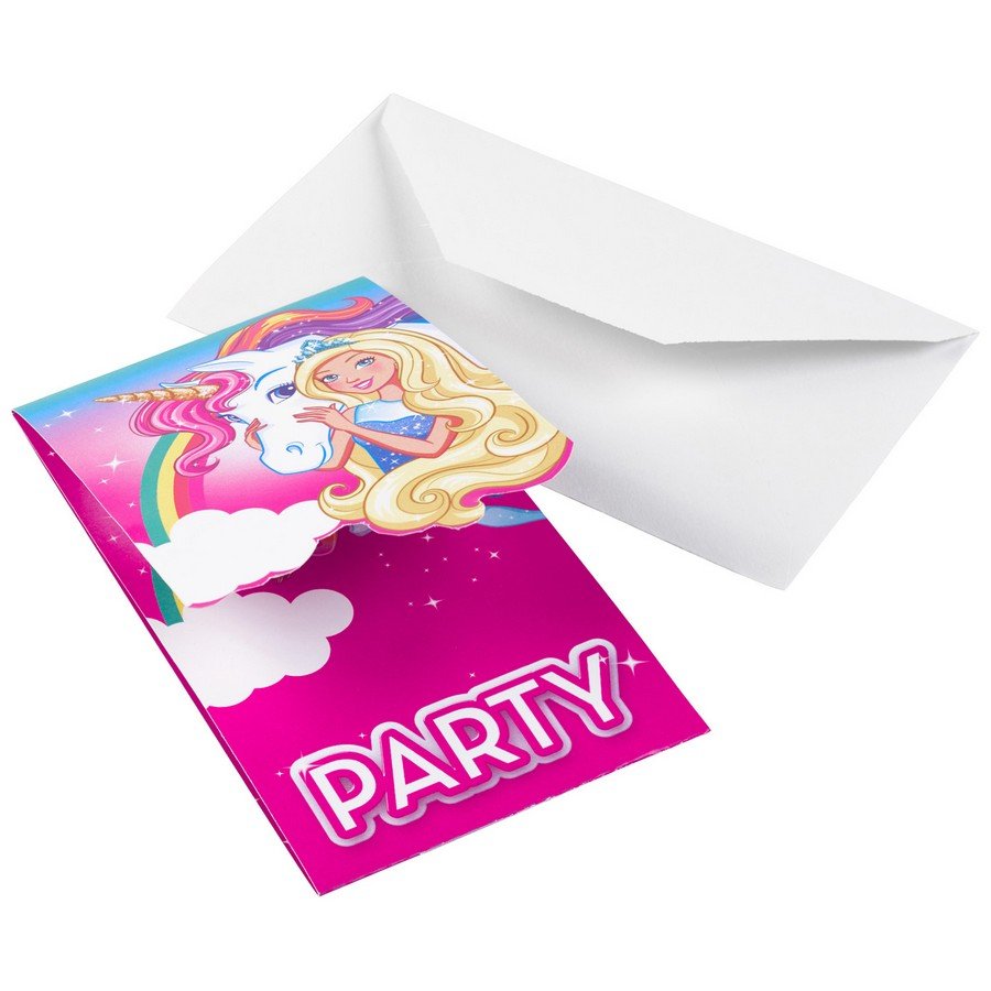 Barbie Dreamtopia Invitations - party supplies australia