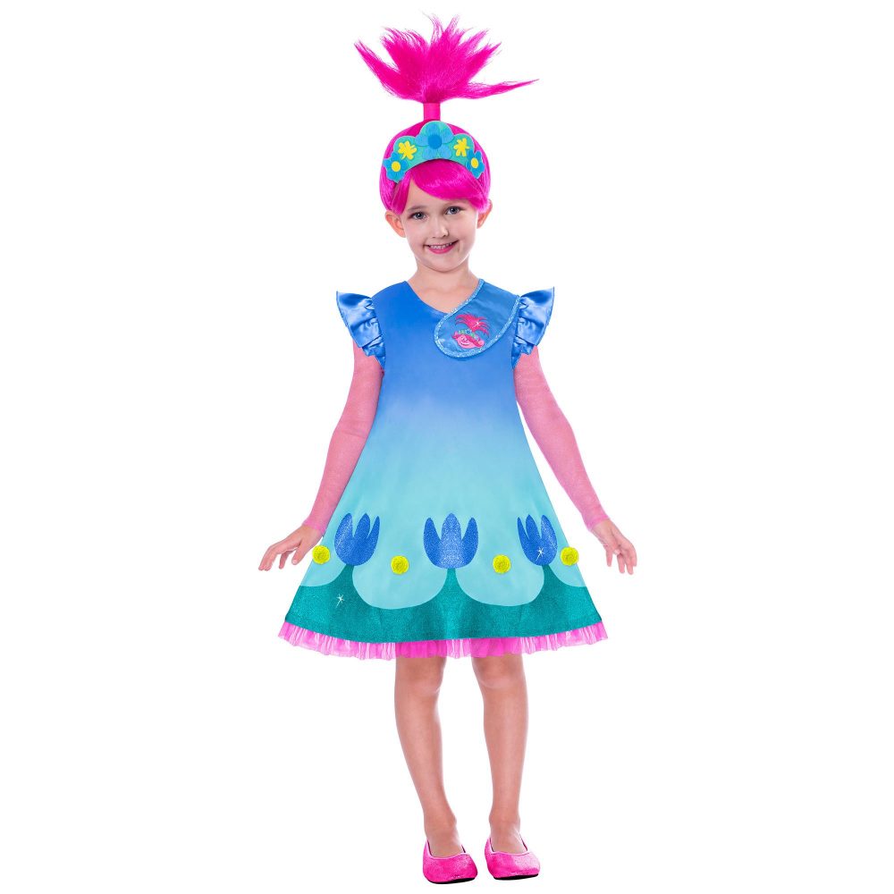 Trolls 2 Poppy Costume 6-8 years & Wig - party supplies australia
