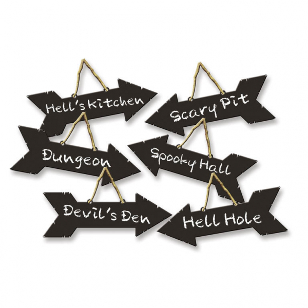Halloween 6 Directional Signs - party supplies australia