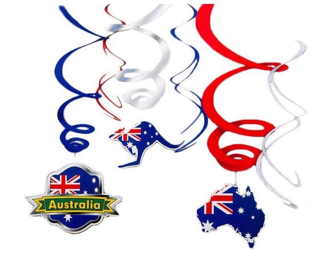 Australia Day Hanging Swirls