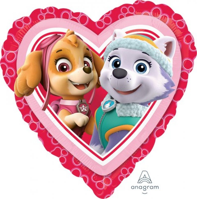Paw Patrol Pink Heart Foil Balloon