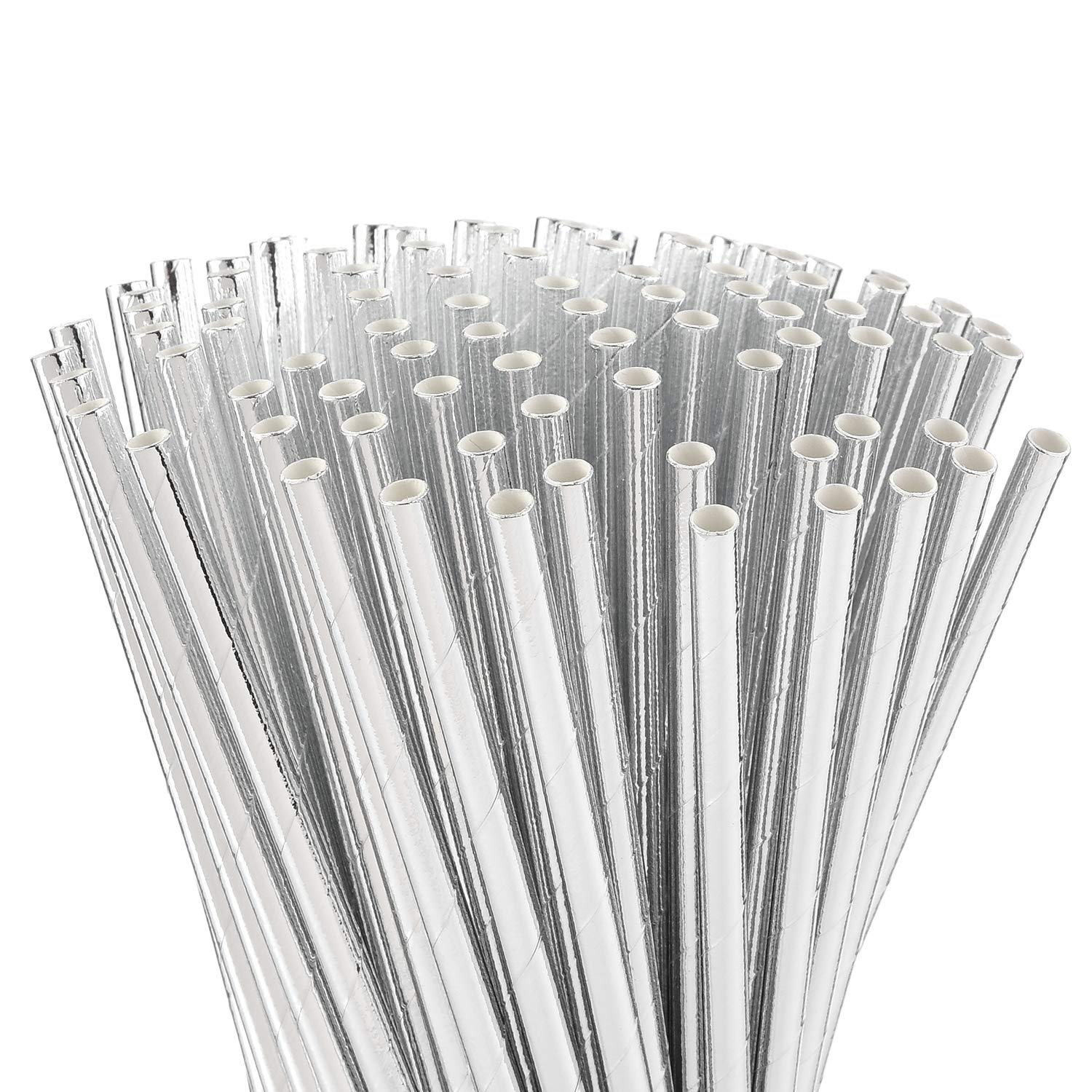 Silver Paper Straws 01