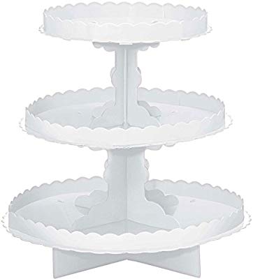 White 3 Tier Cupcake Stand 01