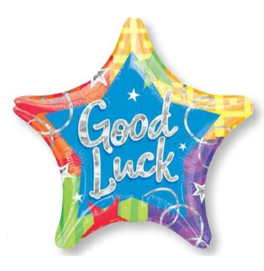 45cm Standard Holographic Star Good Luck Blitz S40 - party supplies australia