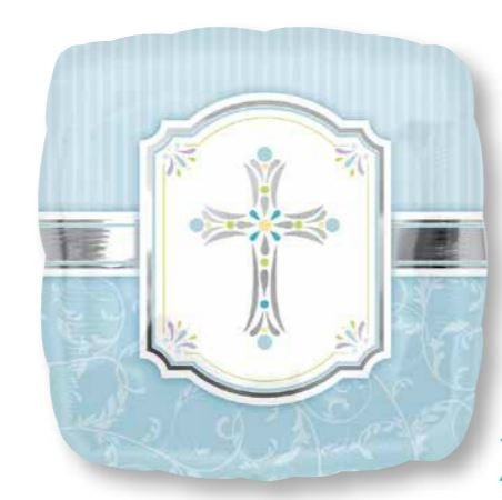 45cm Standard XL Communion Blessing Blue S40 - party supplies australia