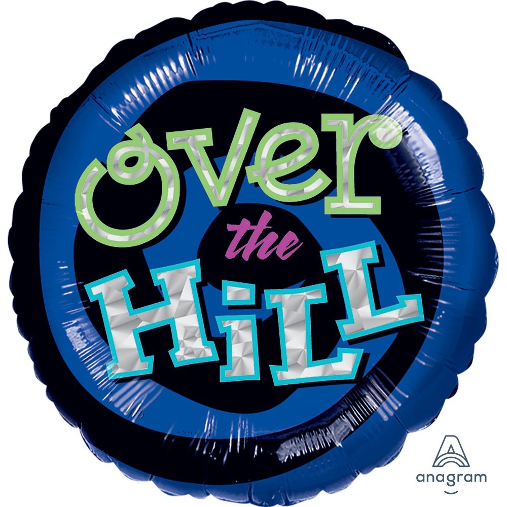 45cm Standard Holographic Oh No! Over the Hill S55 - party supplies australia