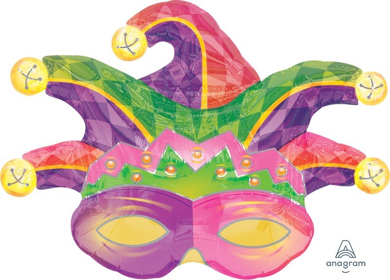 SuperShape XL Mardi Gras Mask P35 - party supplies australia