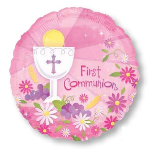 45cm Standard XL 1st Communion Pink S40 - party supplies australia