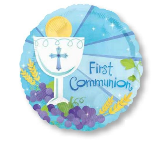 45cm Standard XL 1st Communion Blue S40 - party supplies australia