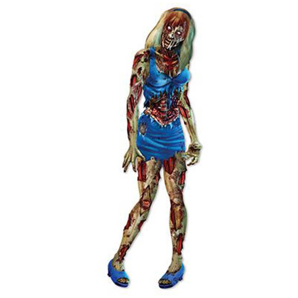 Zombie Girl Jointed Cutout - party supplies australia