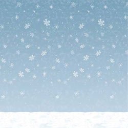 Backdrop Winter Sky & Snow Scene Setter - party supplies australia