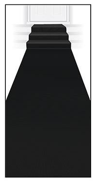 Black Carpet Floor Runner - party supplies australia