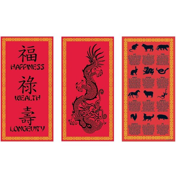 Chinese Cultural Cutouts with Year Meanings of Animals - party supplies australia