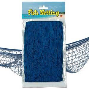 Fish Netting Decoration Blue - party supplies australia