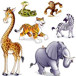 Jungle Animals Wall Decorations Insta-Theme Props - party supplies australia