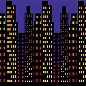 Backdrop Cityscape Scene Setter - party supplies australia