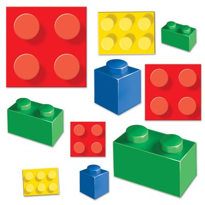 Building Blocks Cutouts - party supplies australia