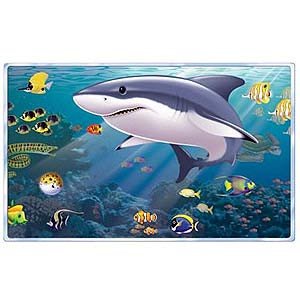 Backdrop Aquarium & Shark Scene Setter - party supplies australia