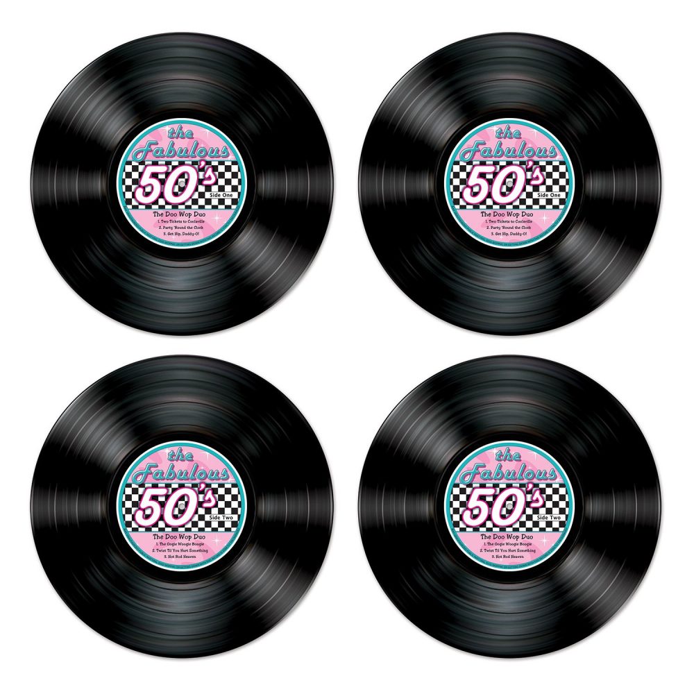 50's Records Cutouts - party supplies australia
