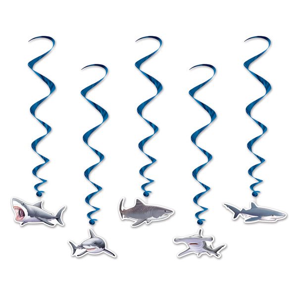 Sharks Hanging Decoration Whirls - party supplies australia