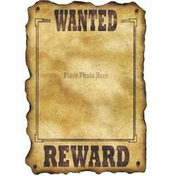 Western Wanted Reward Sign - party supplies australia