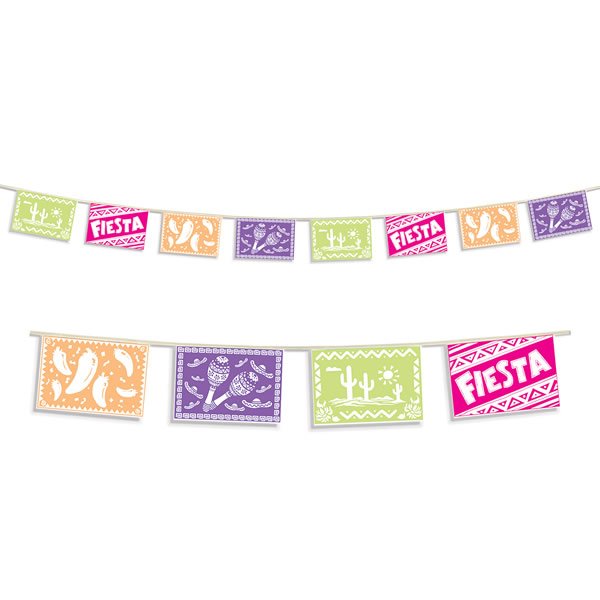 Pennant Flag Banner Fiesta Picado Style - party supplies australia