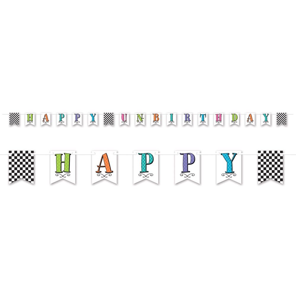 Tea Party Banner Happy Un-Birthday - party supplies australia