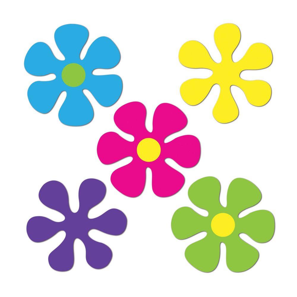 60's Retro Mini Flowers Cutouts - party supplies australia