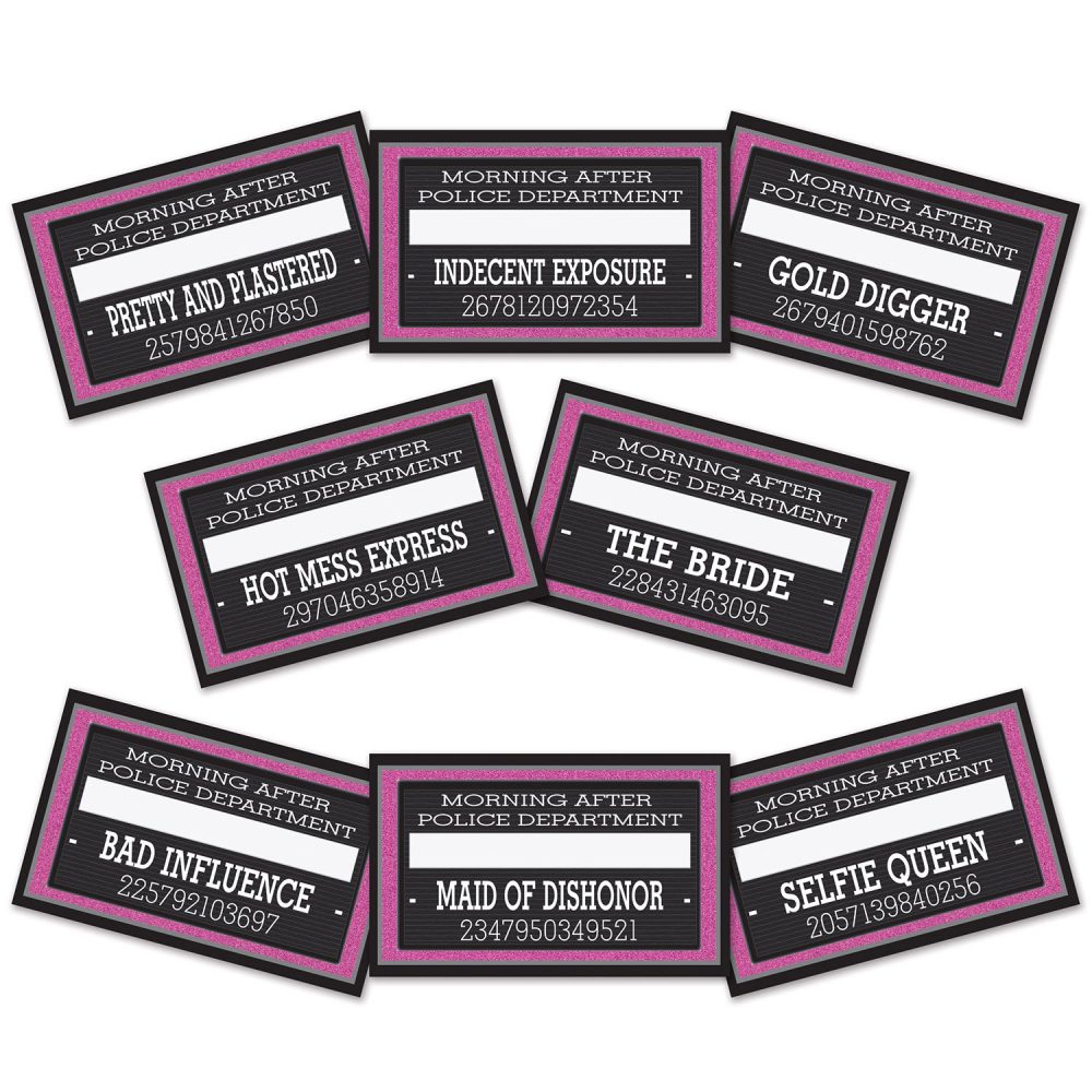 Bachelorette Mug Shots Photo Booth Props Fun Signs - party supplies australia