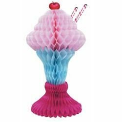 50's Ice Cream Sundae Honeycomb Centrepiece - party supplies australia
