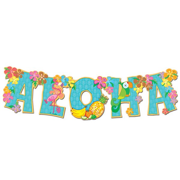 Aloha Jointed Streamer Banner - party supplies australia