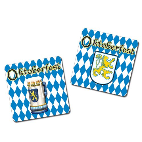 Oktoberfest Drink Coasters Assorted Designs - party supplies australia